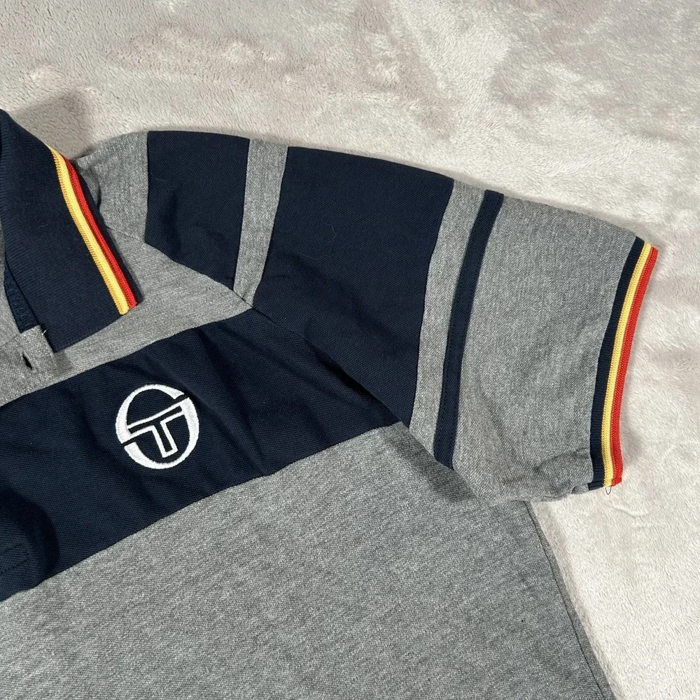 Sergio Tacchini Rolex Monte-Carlo Masters Tennis Court Polo Shirt Men's XL RARE